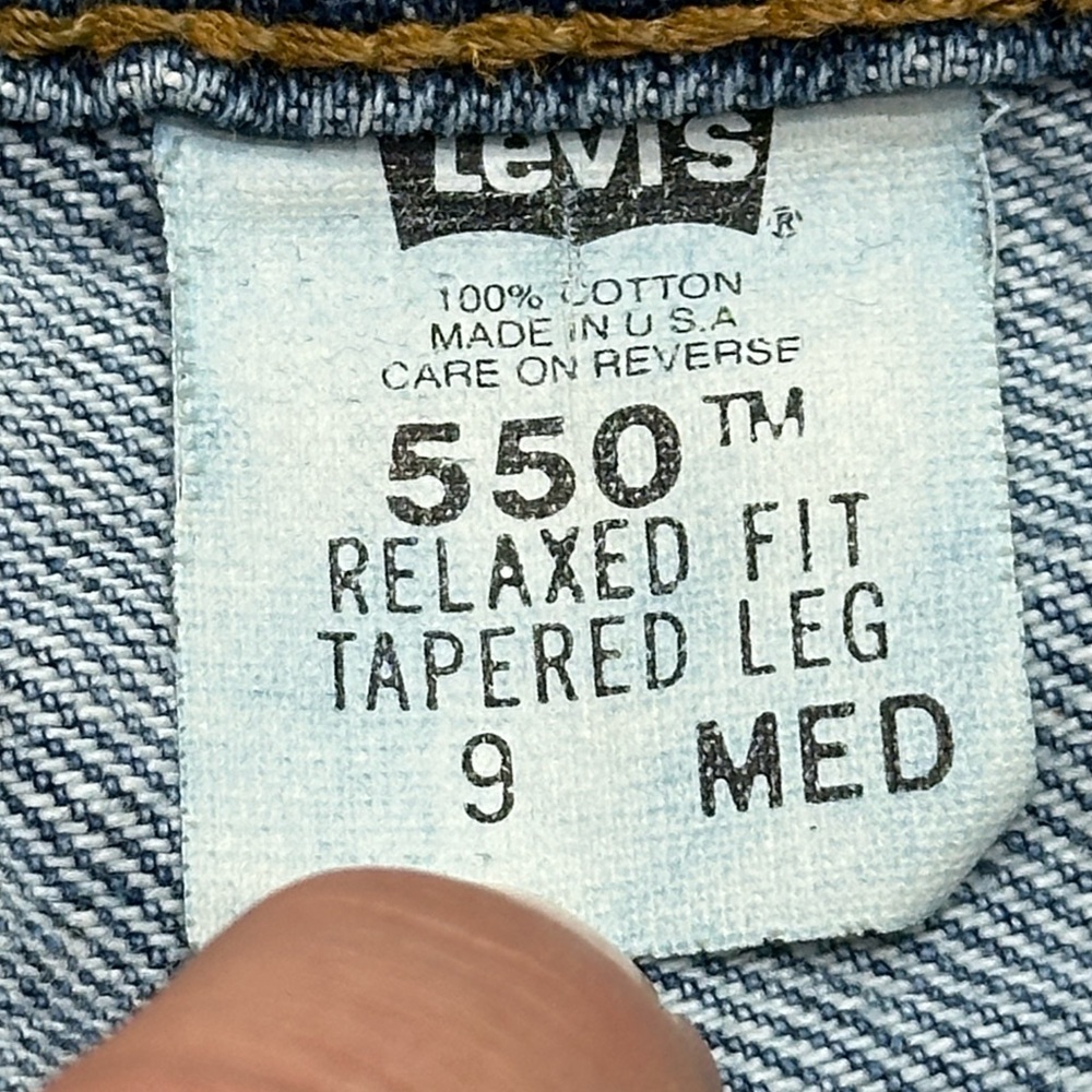 Vintage Levi’s Relaxed fit tapered leg 550‎ Blue Denim Jeans womens size 9M USA - Picture 8 of 15